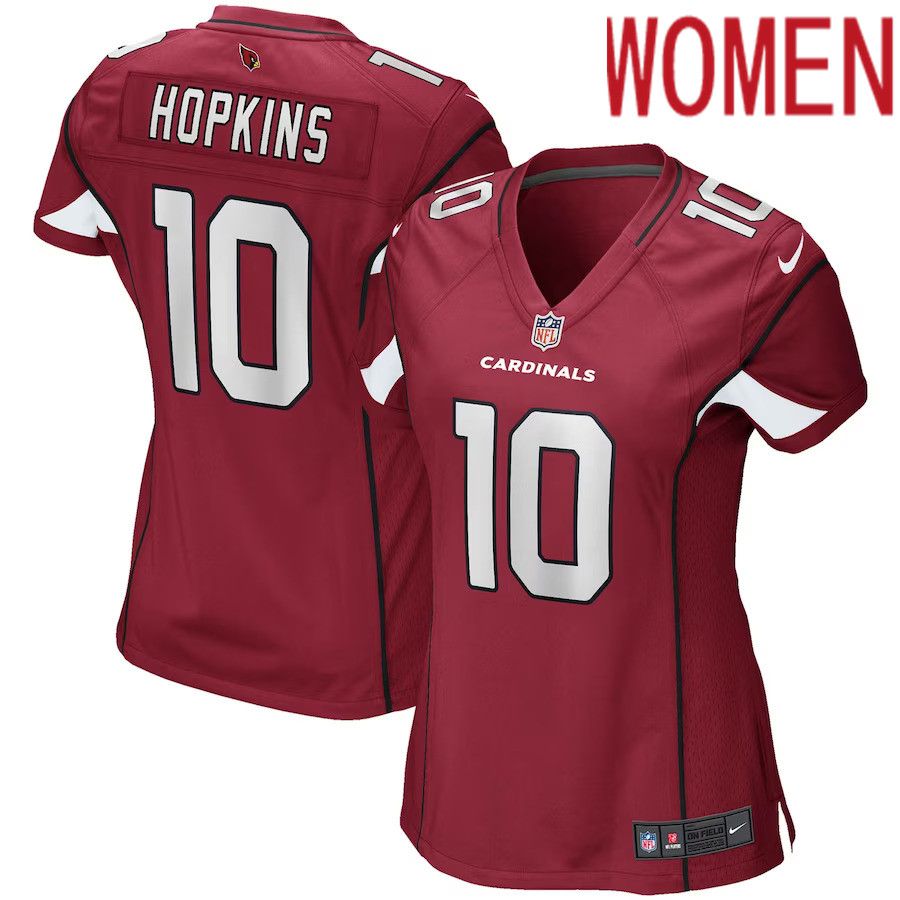 Women Arizona Cardinals 10 DeAndre Hopkins Nike Cardinal Game Player NFL Jersey